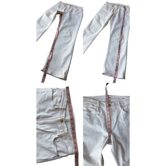 FRAME Le High Ankle Straight Jeans In white Size 31/12 - Picture 9 of 9